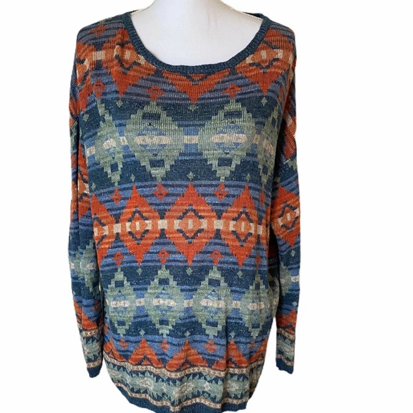 Ralph Lauren | Denim & Supply Womens Aztec Southwestern Geometric Sweater XL - Picture 2 of 8